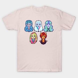 Monster High G1 Ghouls - Ghoulia, Abbey, Twyla, Venus, Toralei T-Shirt